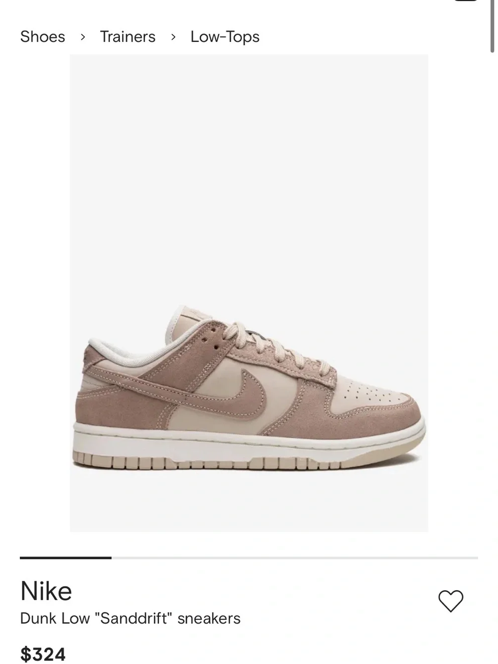 Nike Dunk Low Women's Sneakers in Sanddrift Taupe and Cream